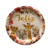 PLATO ANIMALITOS ROSA X10 UNIDADES